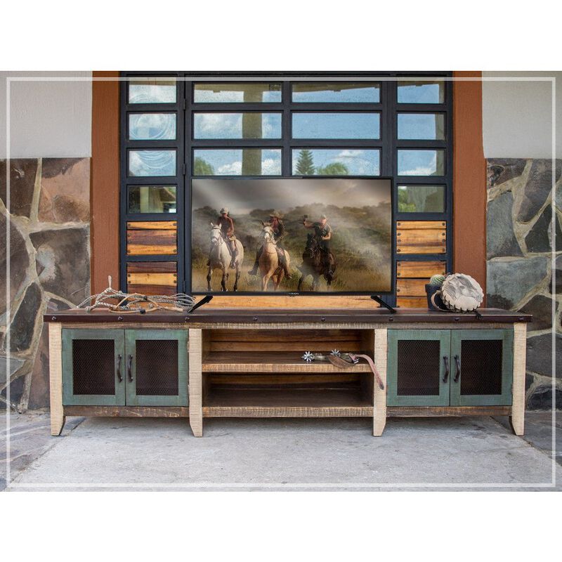 Crafters and Weavers Bayshore Multi-Color TV Stand - 93