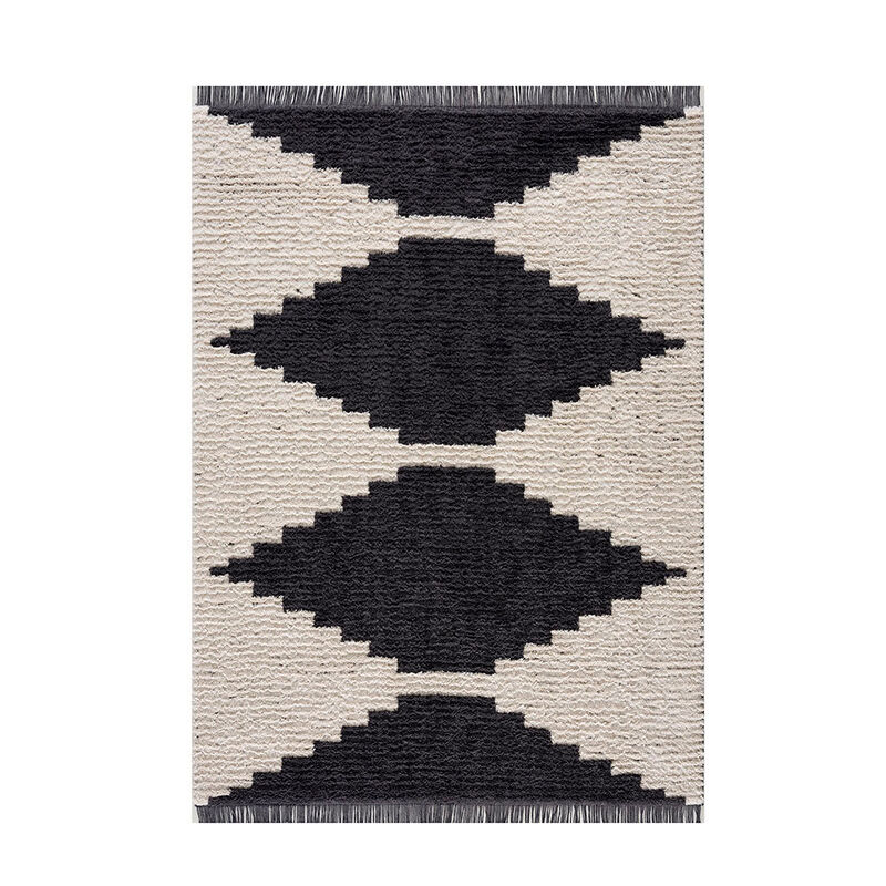 Modern Plush Machine Woven Area Rug, Soft High Pile, Brushless Clean, Non-Slip Backing