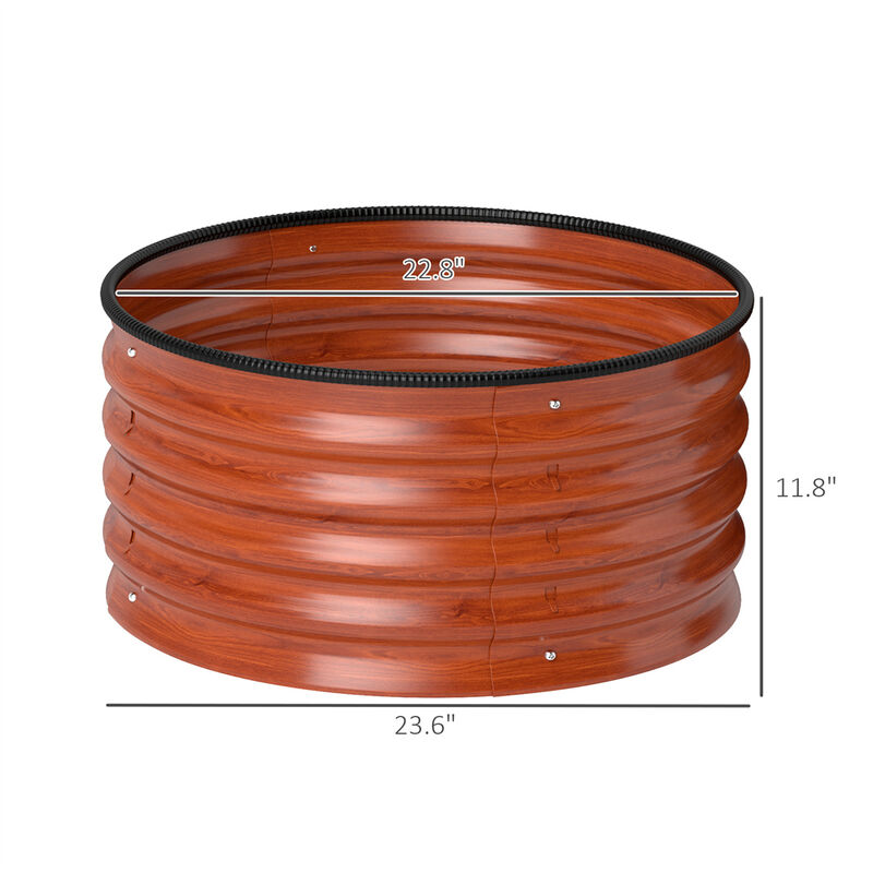Set of 2 Heavy-Duty Galvanized Planter Tubs for Flowers & Herbs image number 2