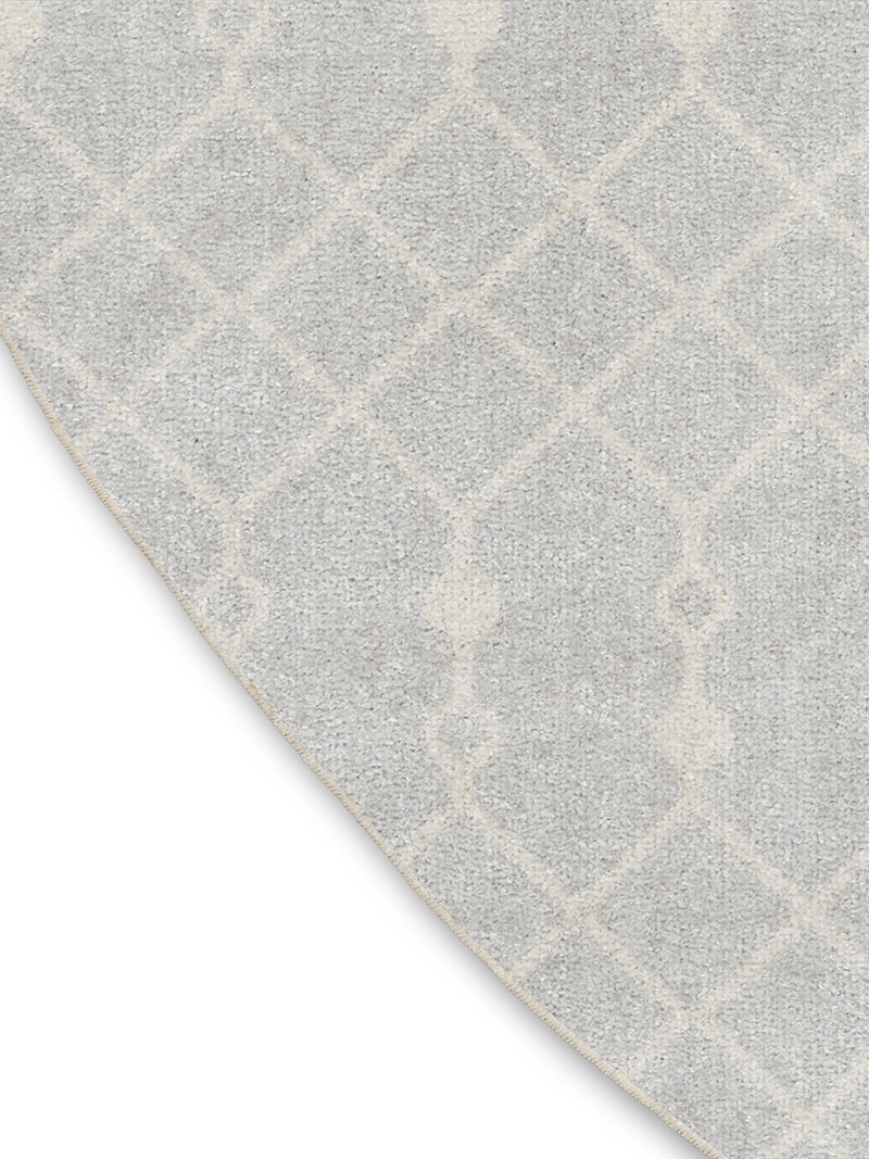 Astra Machine Washable ASW10 Gray 7'10" Round Rug