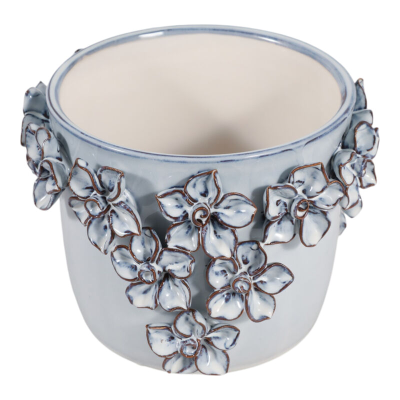 6" Floral Applique Planter image number 3