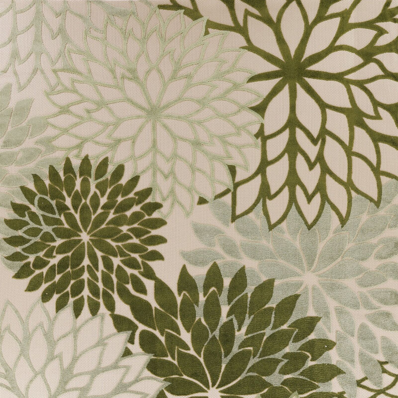 HomeRoots 12' X 15' Ivory And Green Floral Indoor Outdoor Area Rug image number 3