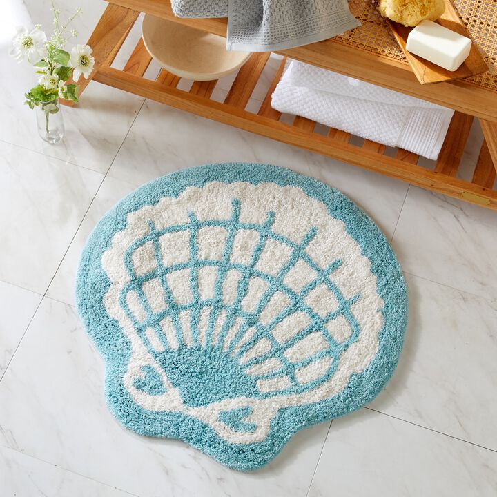 Market & Place Cotton Tufted Coastal Bath Rug