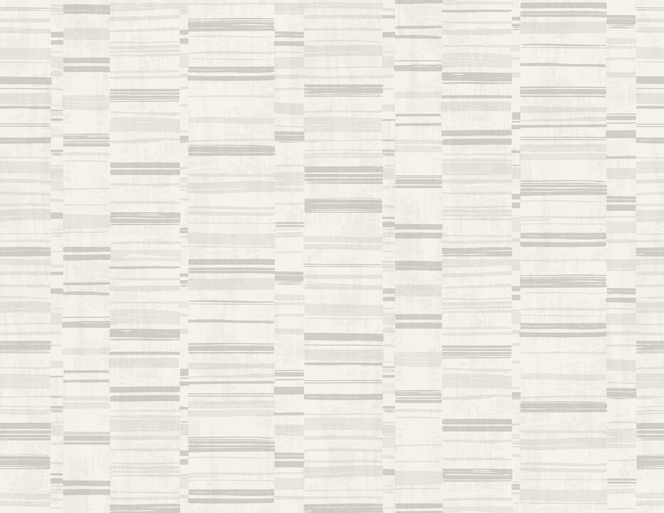 Fresnaye Light Grey Linen Stripe Wallpaper