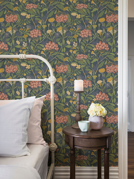 Hybbe Blue Hydrangea Garden Wallpaper (Set of 2)