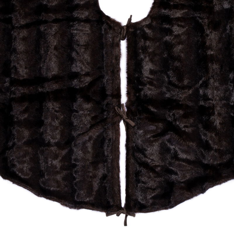 Vickerman 60" Cocoa Mink Faux Fur Tree Skirt image number 1