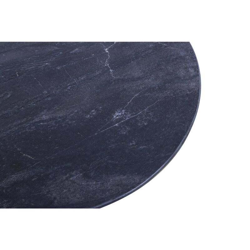 World Interiors Glacier 18 Accent Table with Lava Marble