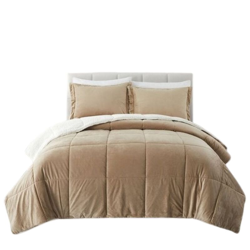 Hivvago Plush Microfiber Reversible Comforter Set