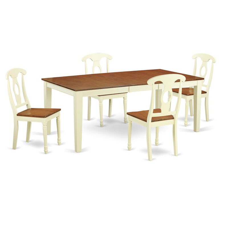 East West Furniture 5  Pc  Table  set  for  4-Kitchen  dinette  Table  and  4  Kitchen  Chairs