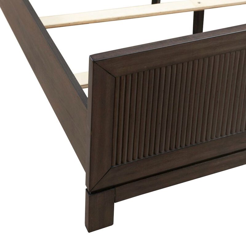 Liberty Furniture Modern Edge King Upholstered Bedframe for Bedroom - Caffe Brown image number 4