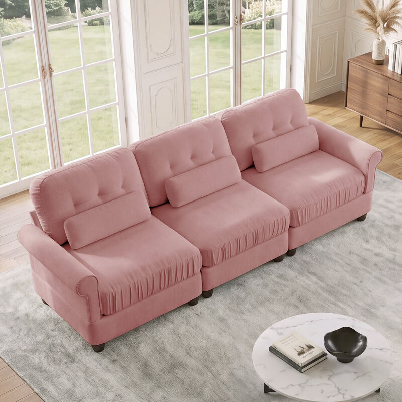 Juspep Mid Century Modern Chenille 3‑Seater Modular Sofa image number 8