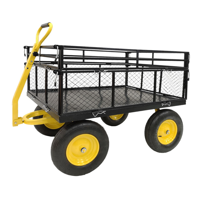 Streamdale Sturdy Garden Cart 1400 LBS Load Capacity, Steel Mesh Bed
