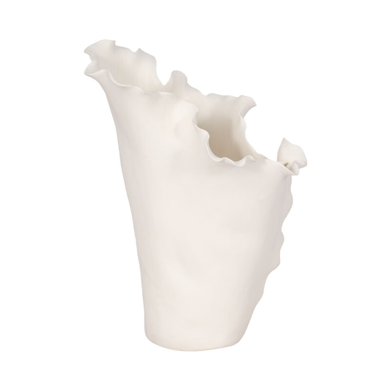 Handmade Flutter Vase, White image number 3