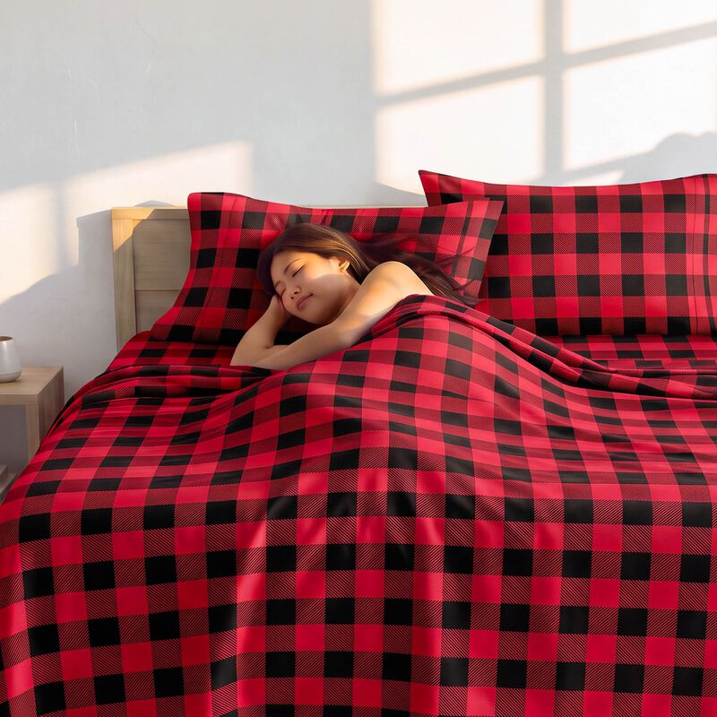 Printed Pattern Ultra Soft Brushed Sheet Set image number 2