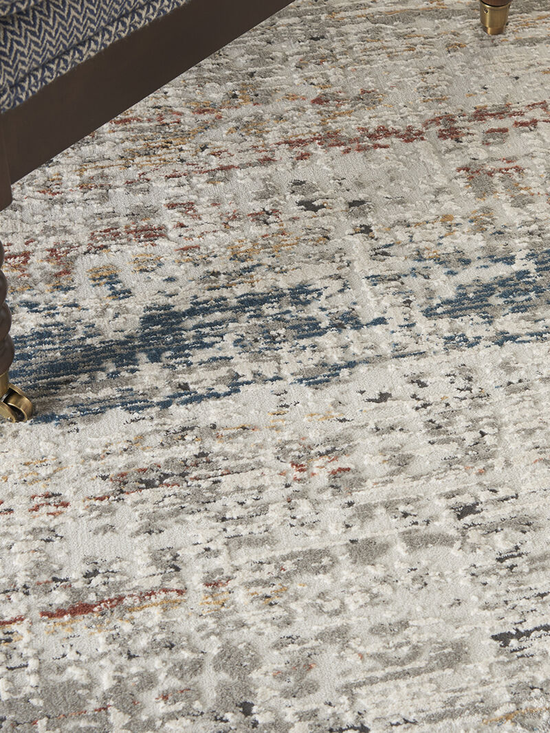 Rustic Textures RUS14 Light Gray/Multicolor 3'11" x 5'11" Rug