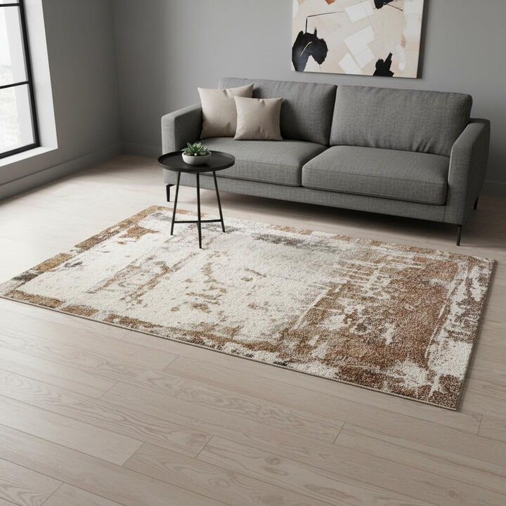 HomeRoots Abstract Area Rug