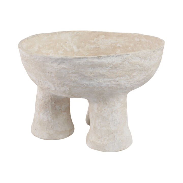 3-Footed Paper Mache Bowl
