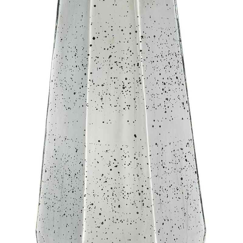 HomeRoots 20" Antiqued Silver Glass Cylinder Table Vase image number 5