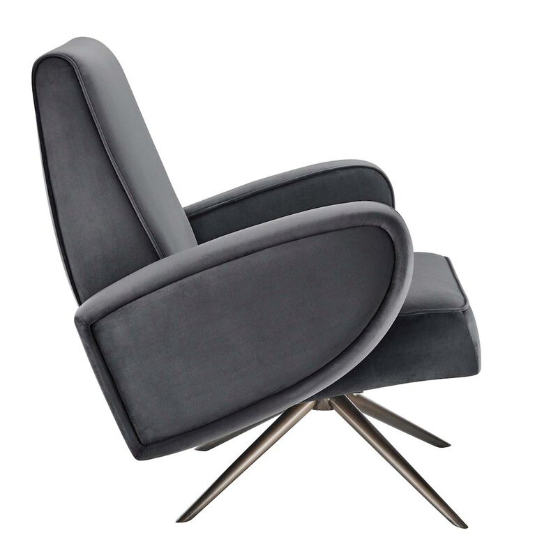 Superior Performance Velvet Swivel Chair image number 2