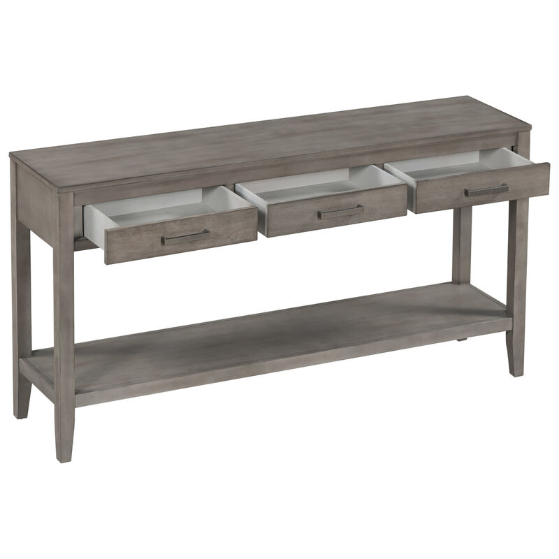 Console Table with Shelf, Entrance Table for Entryway