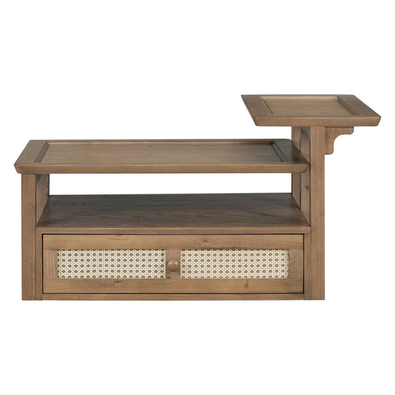 Merax Coffee Table with 1 Storage Shelf