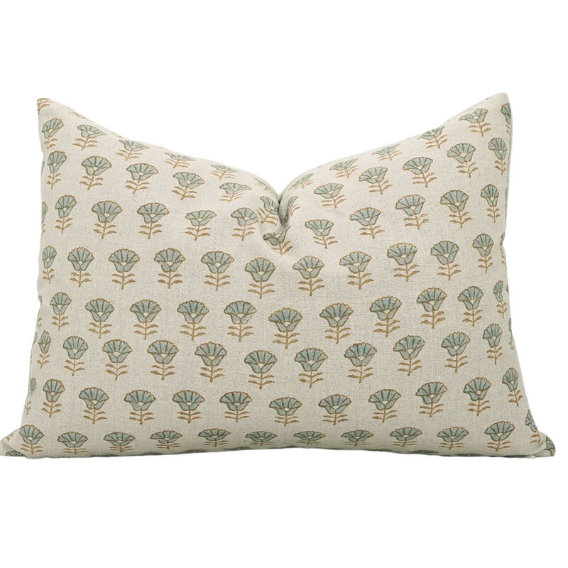 Fabdivine Grey Farmhouse Fall D&eacute;cor Boho Block Print Linen Handmade es Throw Pillow Cover Square Indoor Cushion Case, Kohinoor image number 0