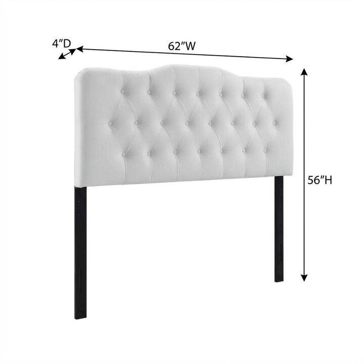 Upholstered Vinyl Queen Headboard with Stylish Design and Durable Finish