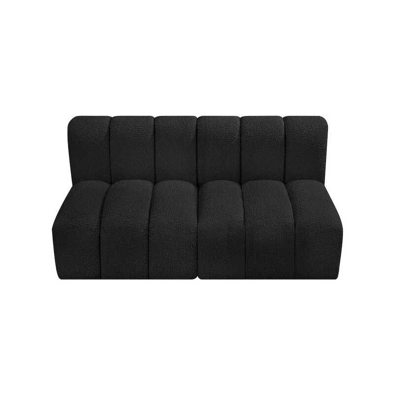 Meridian Furniture Arc Black Boucle Fabric Modular Sofa