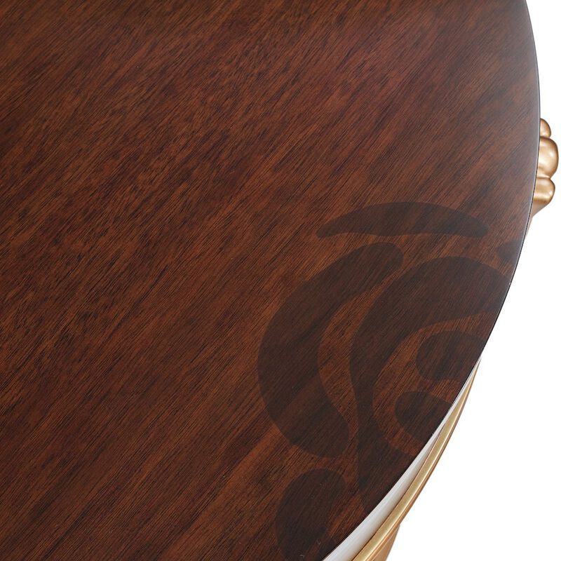 Michael Amini Camellia Field End Table with Drawer - Warm Pecan