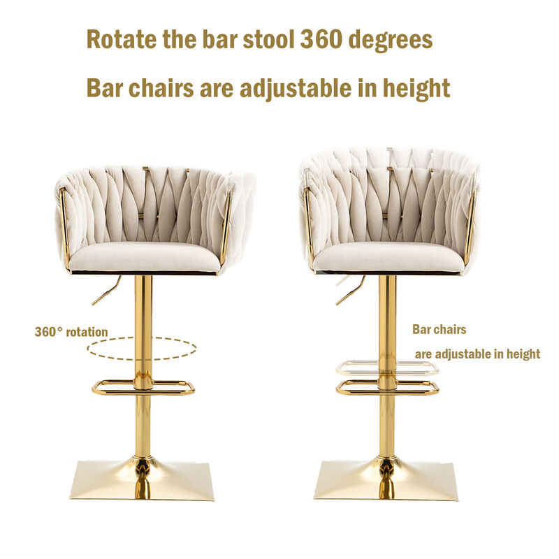 Streamdale Vintage Bar Stools With Back And Footrest Counter Height Dining Chairs