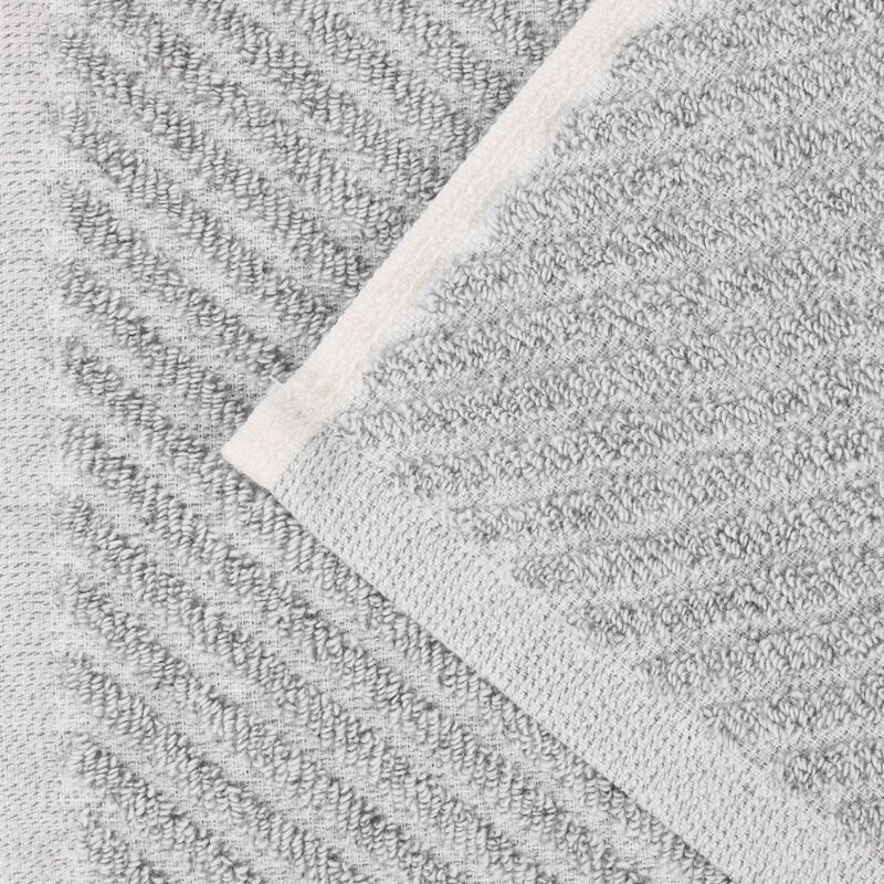 Cotton Blend Ribbed Hand Towels Set of 6, Soft Quick Dry Absorbent Towels for Daily Use image number 2