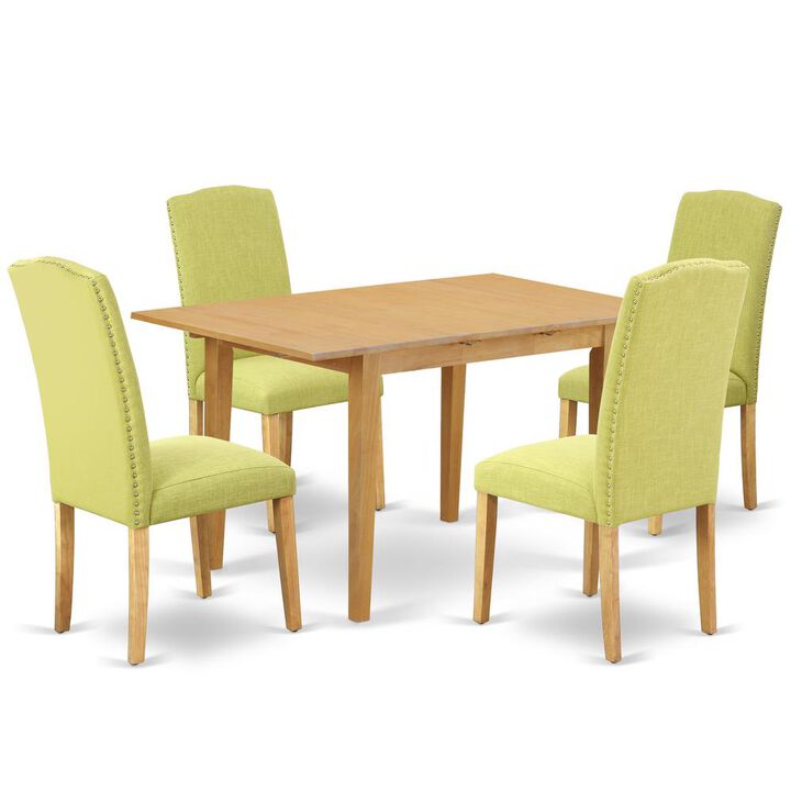 Dining Room Set Oak, NOEN5-OAK-07