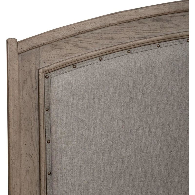 Liberty Furniture Avalon Queen Upholstered Headboard with Oak Wood Frame  - Burnished Beige image number 4