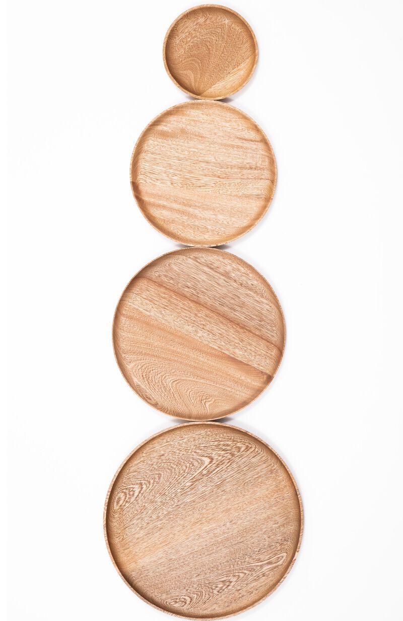 Rosa Morada Wooden Base Platter