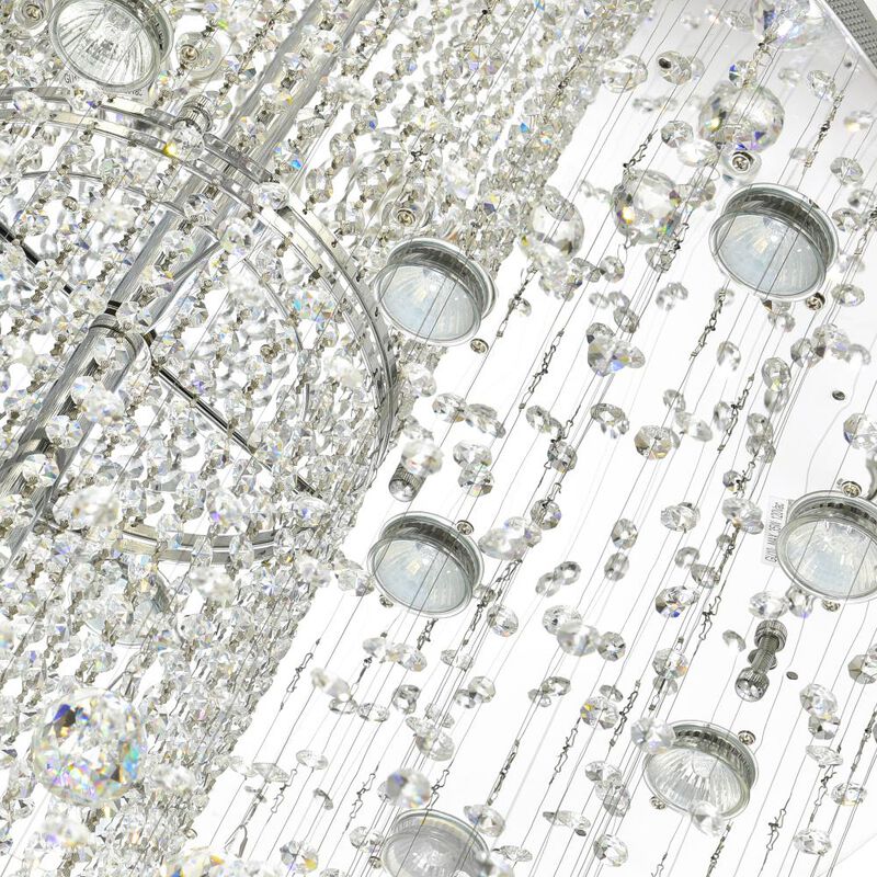 Hallway 32 Light Flush Mount With Chrome Finish