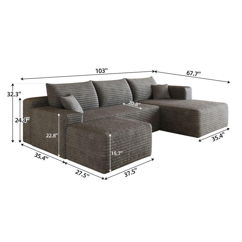Jamzur Cloud Sectional Sofa image number 7