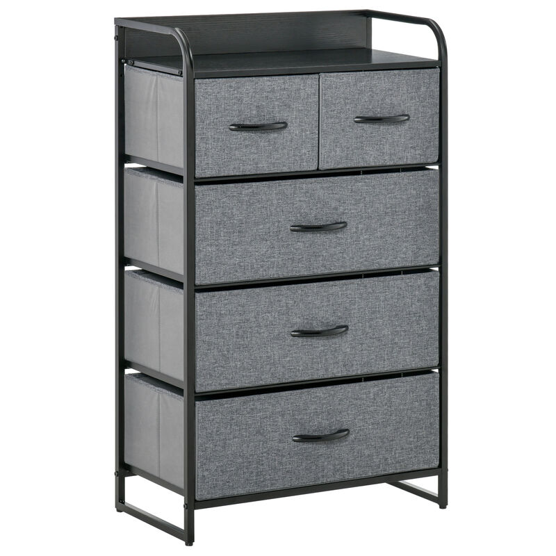 Hivvago 5-Drawer Fabric Dresser Organizer with Steel Frame image number 0