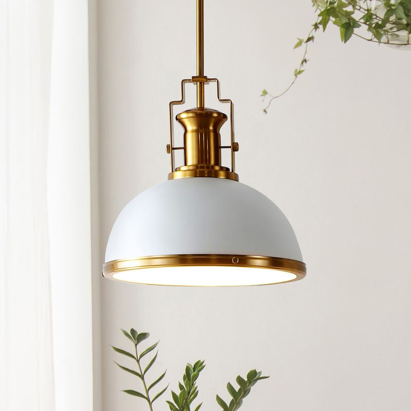 Homer Modern Industrial Iron LED Dome Pendant image number 2
