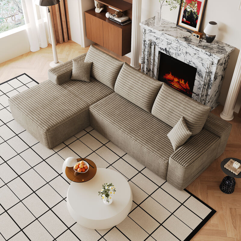Taldis 107" Cloud Sectional Couch with L-Shape image number 2