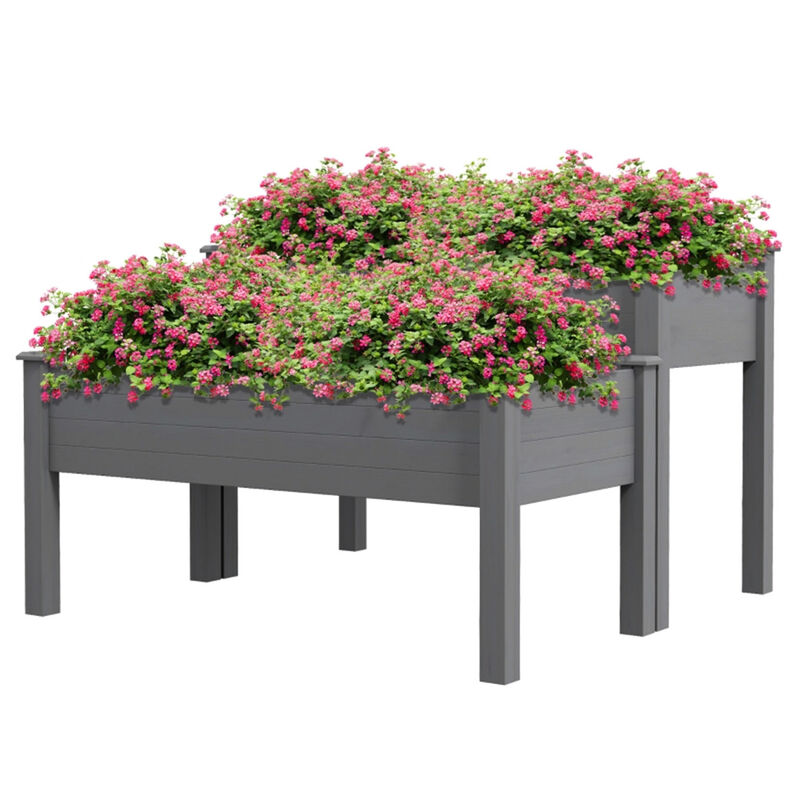 Rustic Wood Planter for Flowers and Small Plants image number 0