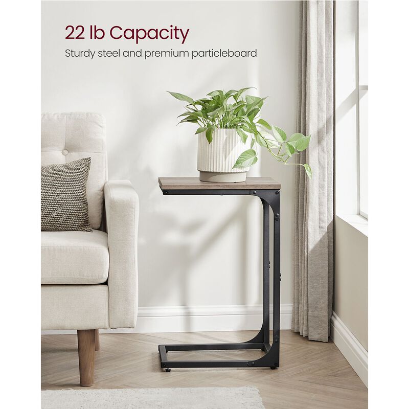 C-Shaped End Table Modern and Space-Saving Design for Easy Access (Set of 2)