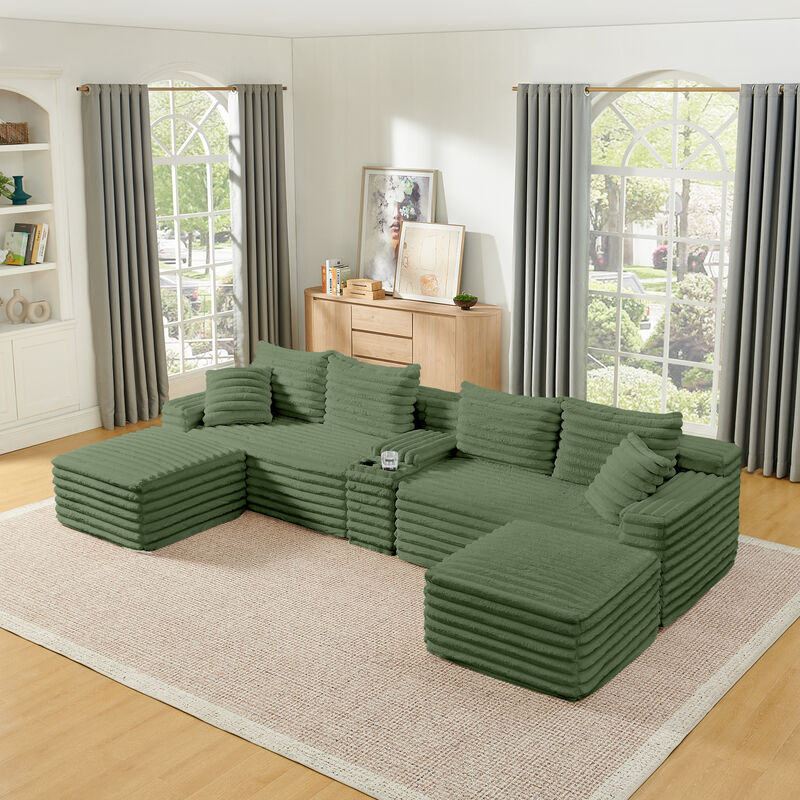 Snupdu 127" Cloud Couch Sectional image number 1