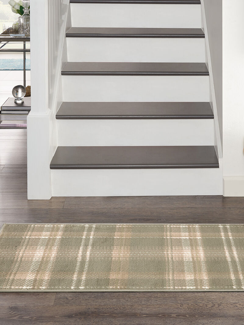 Grafix GRF03 Olive 2'3" x 10' Rug image number 1