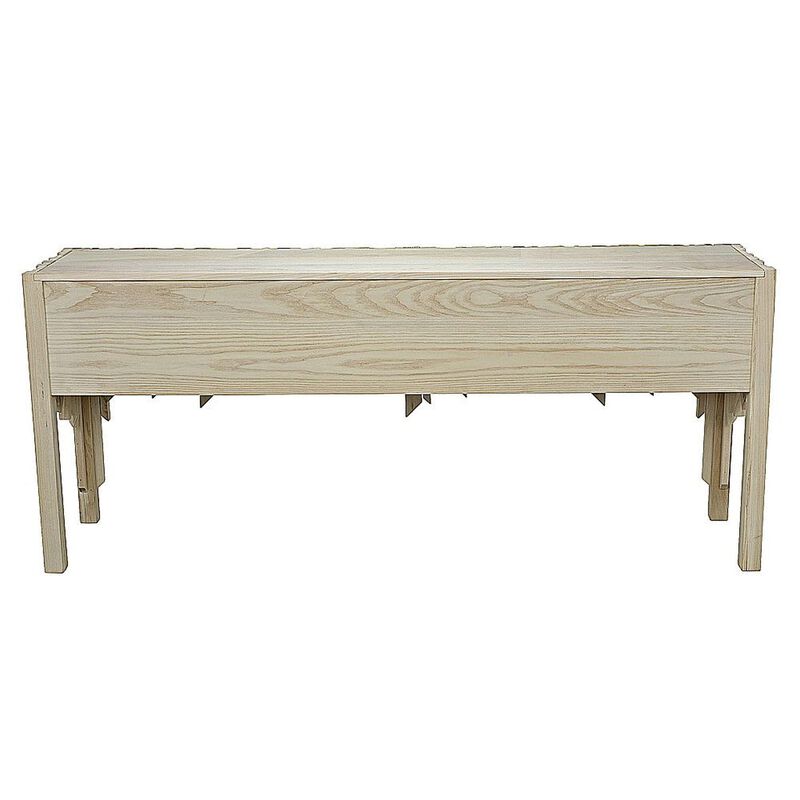 Desdemona Sideboard with 3 Drawers, Bleached Elm