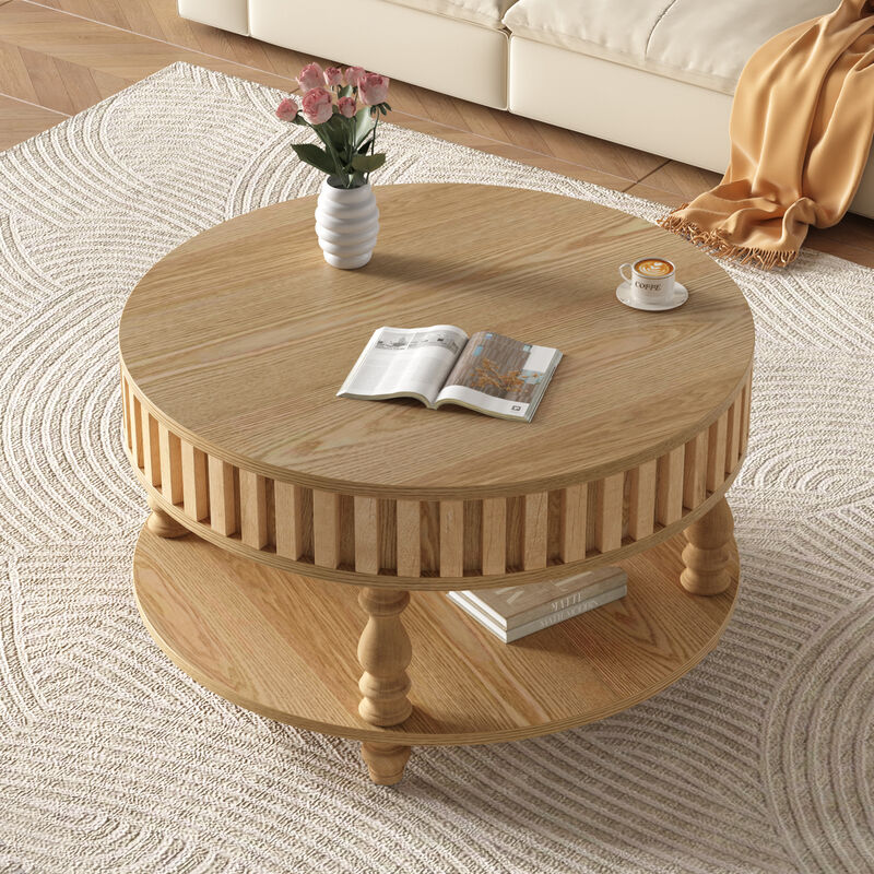Skodba Modern Fluted Coffee Table image number 4