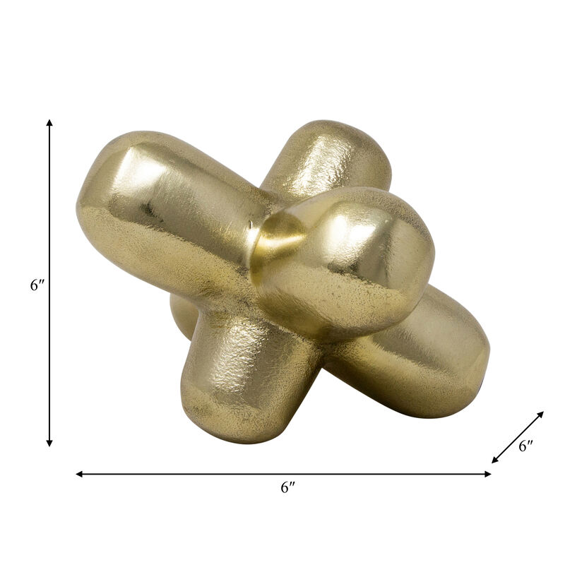 Gold Geometric Orb Sculpture