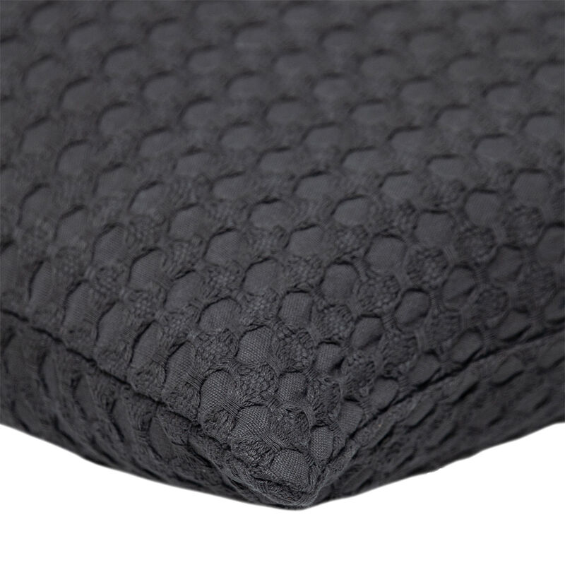 HomeRoots 20" Gray Cotton Throw Pillow With Texture image number 2