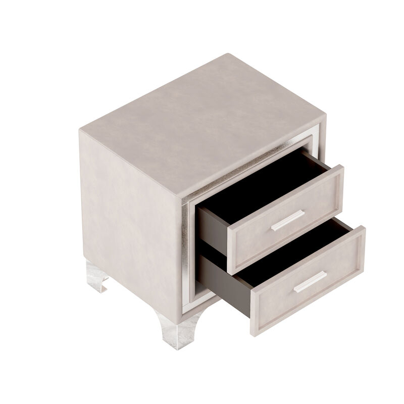 Merax  Mid Century 2-Drawer Nightstand