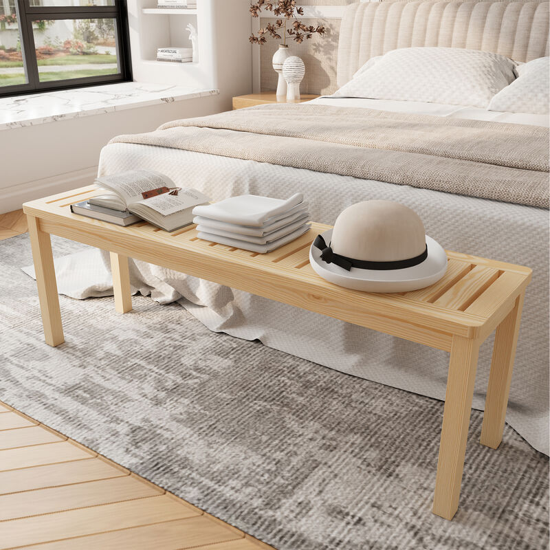 Durelf Outdoor Solid Wood Bench image number 7