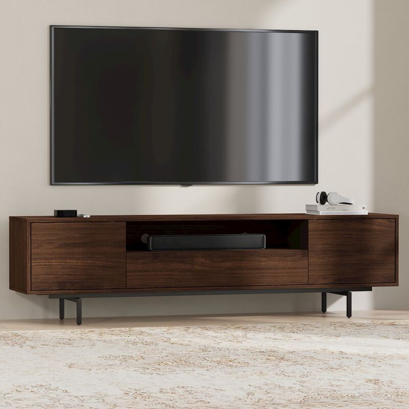 Comfort Pointe Avichi Walnut Laminate 3 Door TV Console